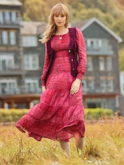 Joe Browns Pink Boho Patchwork Midi Dress - Image 2 of 6