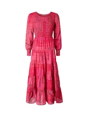 Joe Browns Pink Boho Patchwork Midi Dress - Image 6 of 6