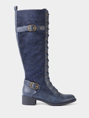 Joe Browns Leopard Print Lace Up Riding Boots - Imagem 2 de 6