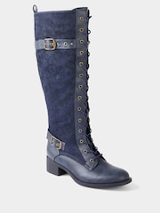 Joe Browns Leopard Print Lace Up Riding Boots - Imagem 3 de 6