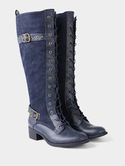 Joe Browns Leopard Print Lace Up Riding Boots - Imagem 4 de 6