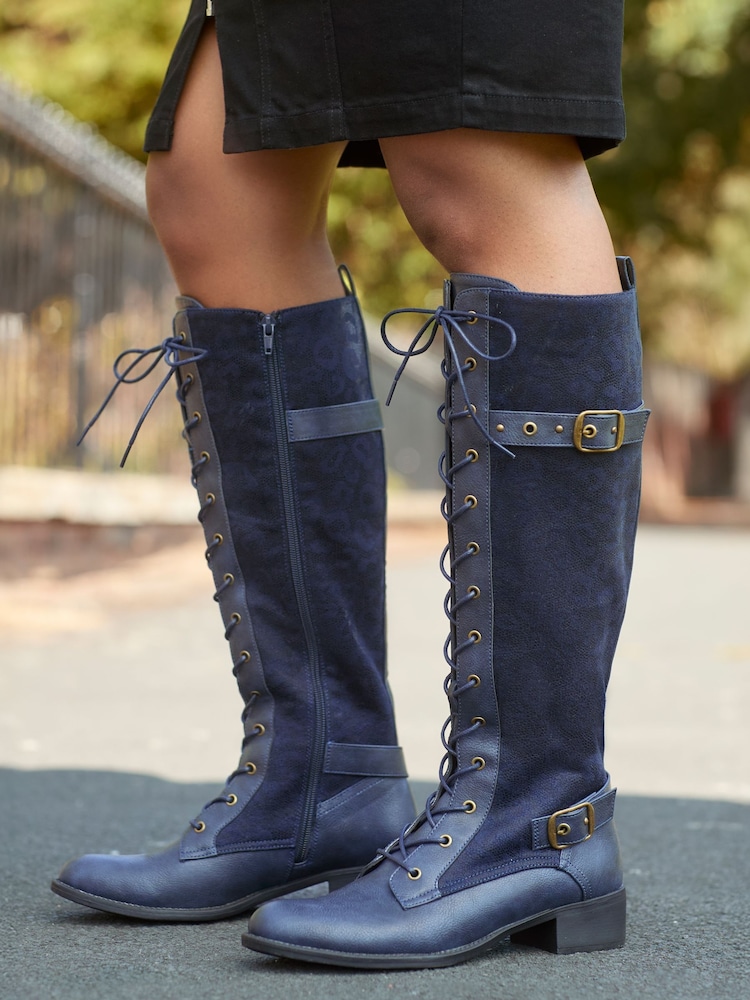 Joe Browns Leopard Print Lace Up Riding Boots - Imagem 6 de 6