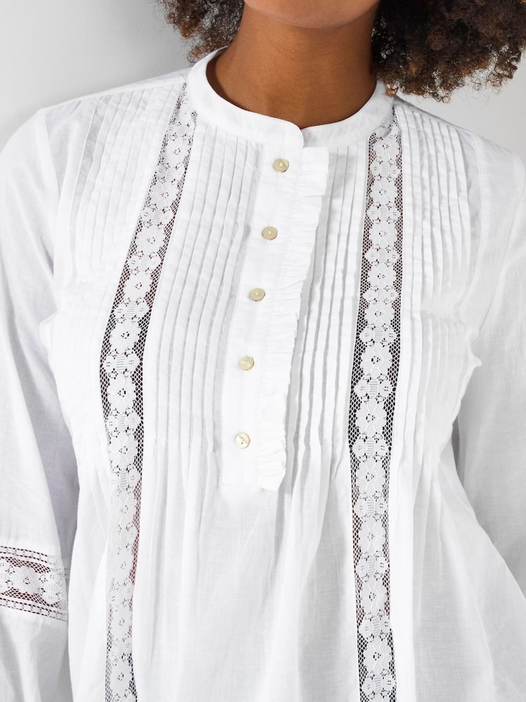 Joe Browns White Lace Trim Blouse - Image 5 of 5 Joe Browns White Lace Trim Blouse - Image 5 of 5