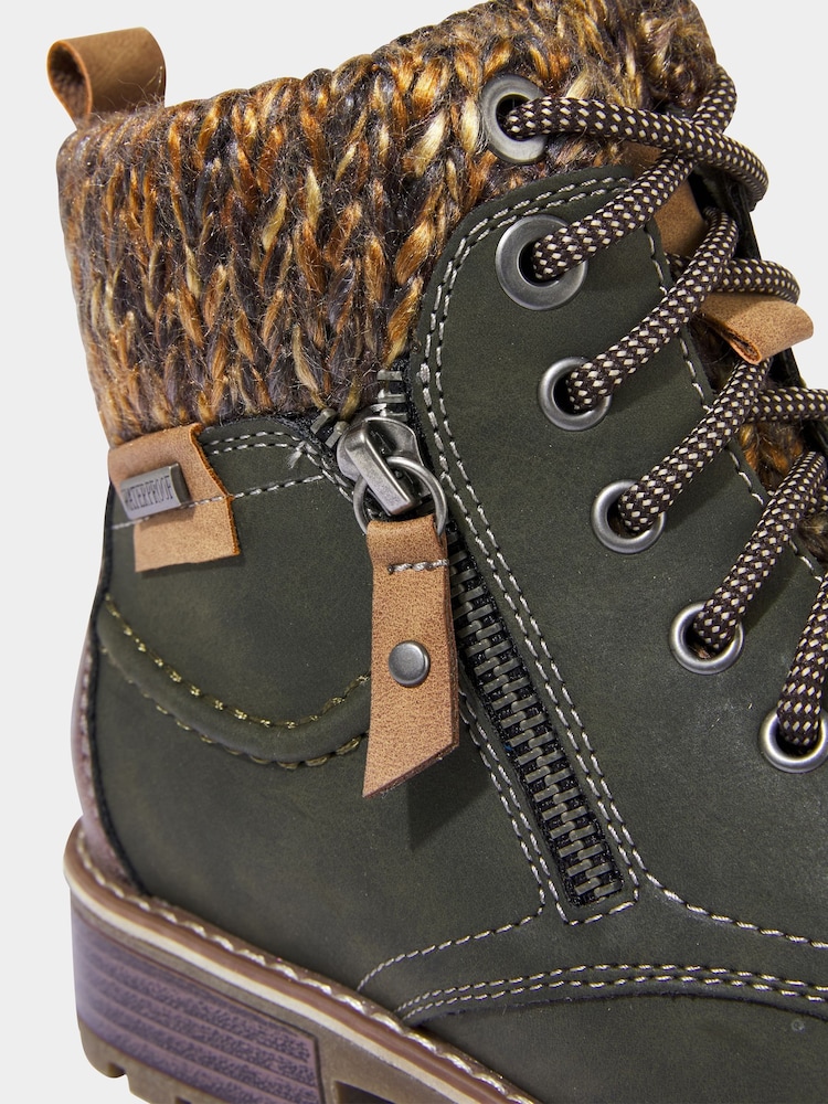 Joe Browns Green Chic Winter Khaki Ankle Boots - Image 7 of 7