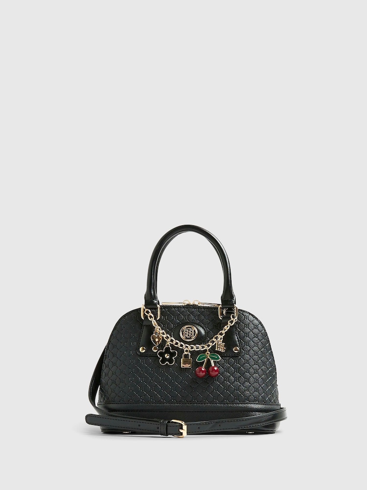 River Island Black Embossed Tote Bag - Image 1 of 5