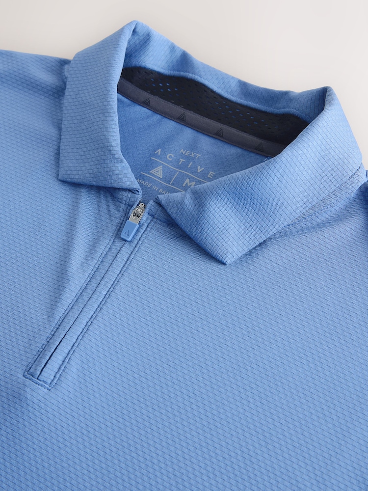 Steel Blue Active Golf Textured Training Polo Shirt - Image 2 of 3