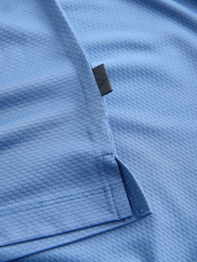 Steel Blue Active Golf Textured Training Polo Shirt - Image 3 of 3