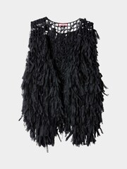 Joe Browns Black Lightweight Boho Ribbon Gilet - Image 2 of 3