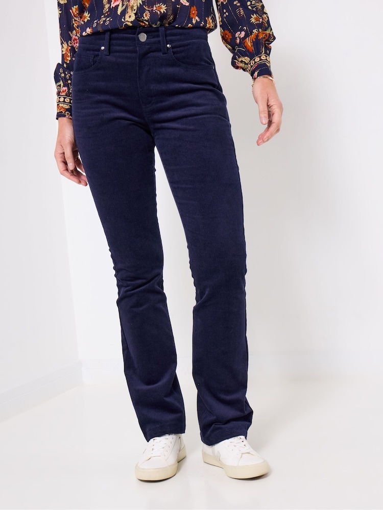 Joe Browns Blue Bootcut Cord Trousers - Image 1 of 5 Joe Browns Blue Bootcut Cord Trousers - Image 1 of 5