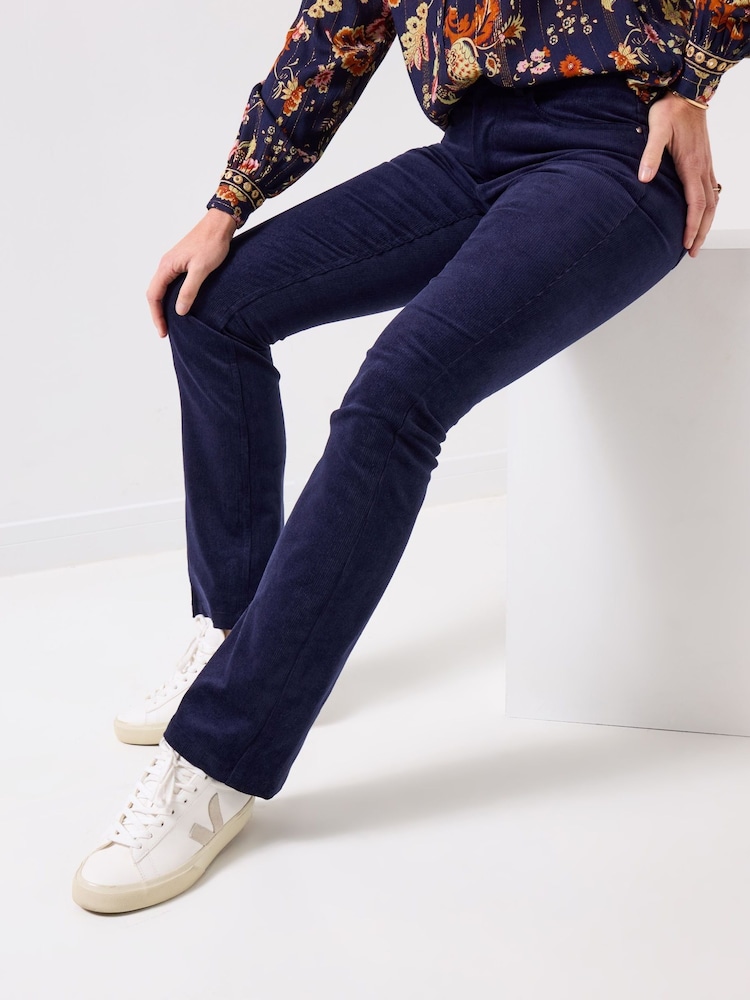Joe Browns Blue Bootcut Cord Trousers - Image 2 of 5 Joe Browns Blue Bootcut Cord Trousers - Image 2 of 5