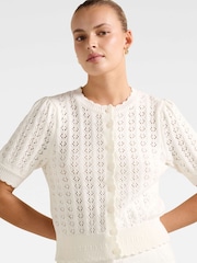 Forever New Cream Bianca Stitch Detail Knitted Top - Image 3 of 5