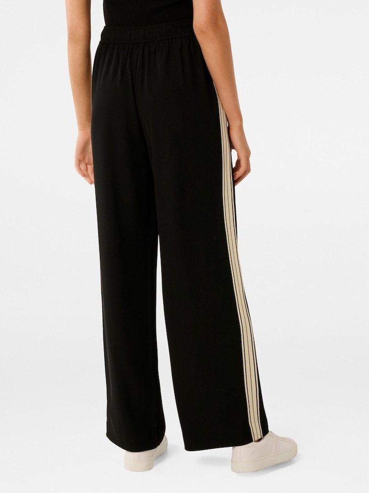 Forever New Black Aleyna Side Striped Wide Leg Joggers - Image 2 of 5
