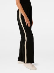 Forever New Black Aleyna Side Striped Wide Leg Joggers - Image 4 of 5
