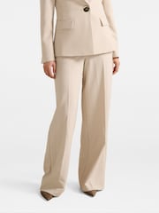 Forever New Cream Lulu Wide Leg Trousers - Image 1 of 5