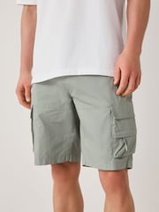 Sage Green Tech Stretch Utility Cargo Shorts - Image 4 of 11