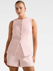 Forever New Pink Lisa Boucle Waistcoat - Image 3 of 5