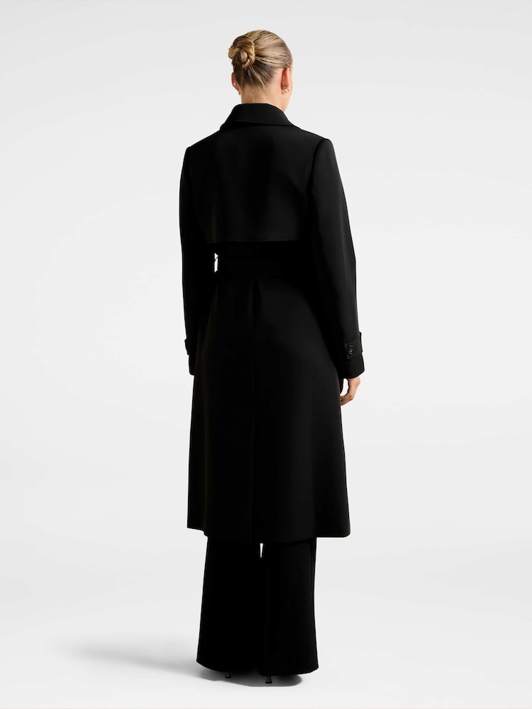 Forever New Black Delilah Soft Trench Coat - Image 2 of 5 Forever New Black Delilah Soft Trench Coat - Image 2 of 5