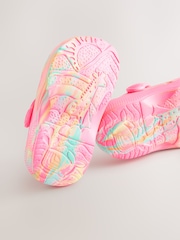 Bright Pink Marble Wide Fit (G) Comfort Clogs - Image 3 of 5