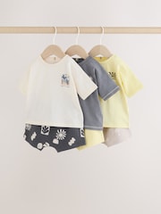 Mono/Fluro Yellow Palms - Tops and Shorts Baby Set 6 Piece (0mths-3yrs) - Imaginea 1 din 16