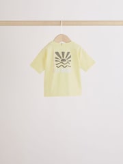 Mono/Fluro Yellow Palms - Tops and Shorts Baby Set 6 Piece (0mths-3yrs) - Imaginea 12 din 16