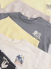 Mono/Fluro Yellow Palms - Tops and Shorts Baby Set 6 Piece (0mths-3yrs) - Imaginea 14 din 16