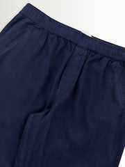 Folk Blue Herringbone Drawcord Assembly Trousers - Image 3 of 4