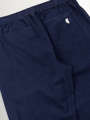 Folk Blue Herringbone Drawcord Assembly Trousers - Image 4 of 4