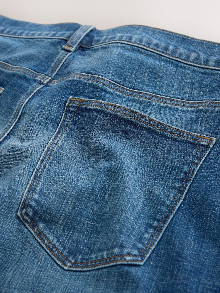 Blue Skinny Fit Stretch Denim Shorts - Image 9 of 9