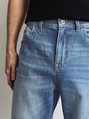 Bright Blue Slim Fit Stretch Denim Shorts - Image 6 of 11