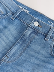 Bright Blue Skinny Fit Stretch Denim Shorts - Image 8 of 10