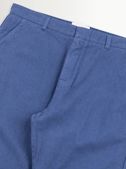 Folk Blue Woad Cotton Linen Trousers - Image 8 of 9