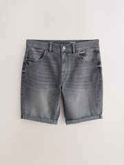 Gris - Coupe ajustée  - Jean Shorts extensibles - Image 1 de 5