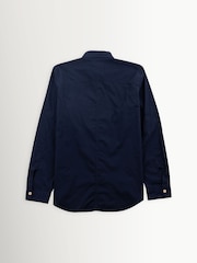 Folk Blue Curve Pocket Long Sleeve Shirt - Image 8 of 11