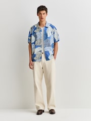 Folk Blue Dot Print Mono Gabe Shirt - Image 2 of 10