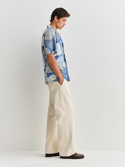 Folk Blue Dot Print Mono Gabe Shirt - Image 3 of 10