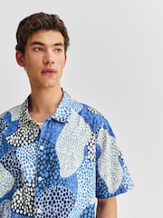 Folk Blue Dot Print Mono Gabe Shirt - Image 5 of 10