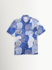 Folk Blue Dot Print Mono Gabe Shirt - Image 7 of 10
