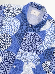 Folk Blue Dot Print Mono Gabe Shirt - Image 9 of 10
