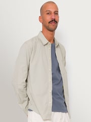 Folk Brown Curve Pocket Long Sleeve Shirt - Image 1 of 11