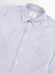 Folk Blue Mini Check Easy Fit Shirt - Image 10 of 12