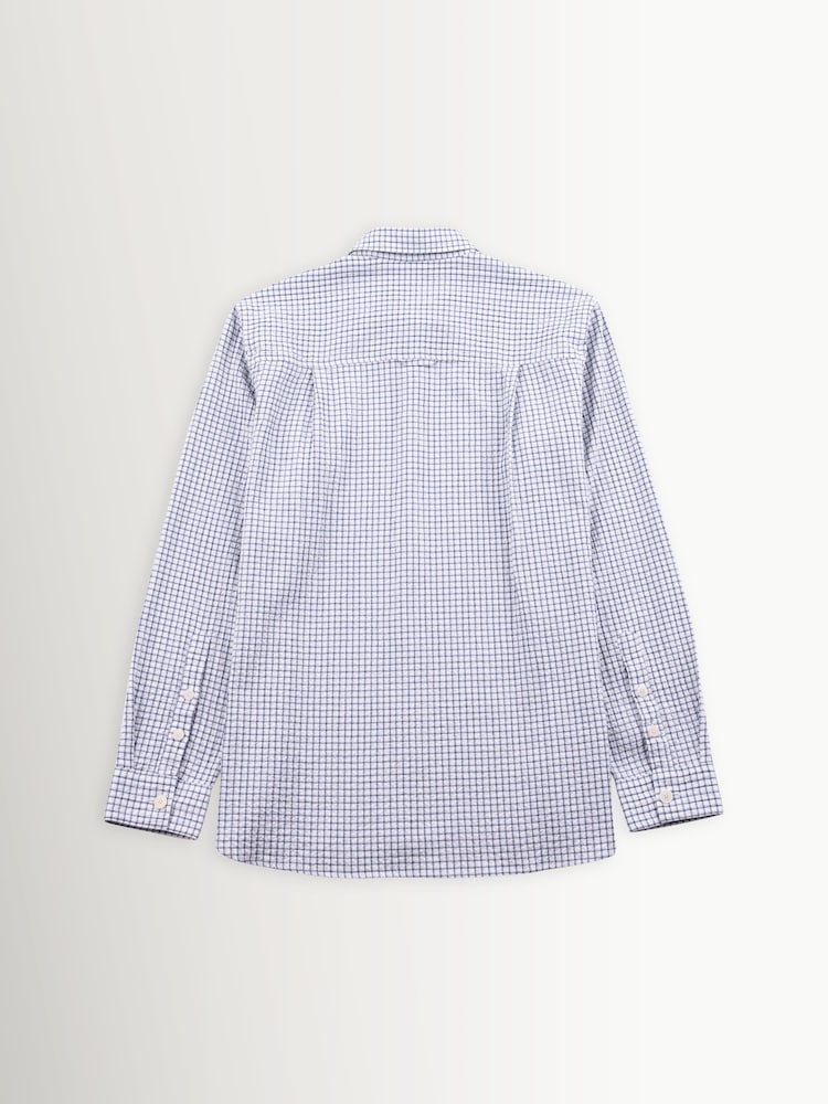 Folk Blue Mini Check Easy Fit Shirt - Image 2 of 5