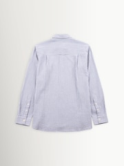 Folk Blue Mini Check Easy Fit Shirt - Image 9 of 12