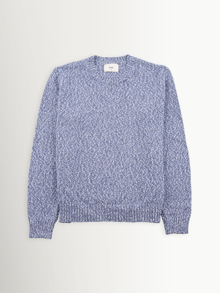 Folk Blue Chain Crew Jumper - Image 1 of 5