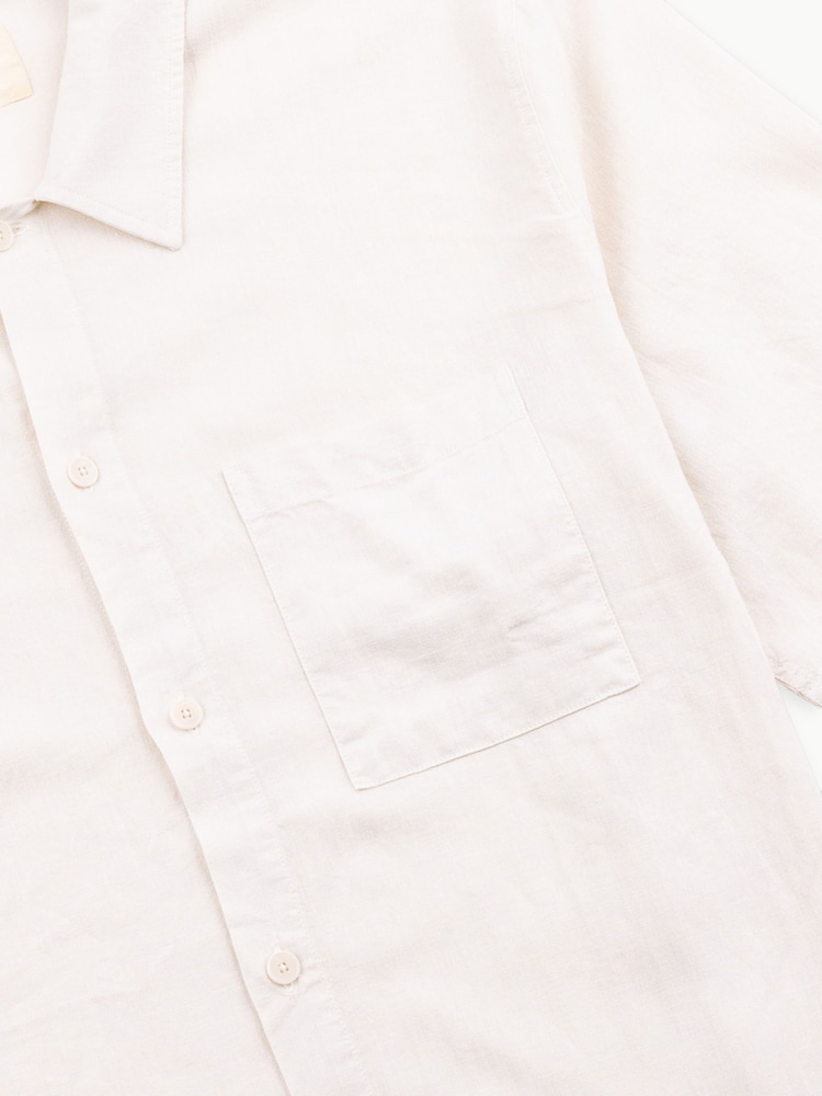 Folk Ecru Gabe Short Sleeve Shirt - Image 11 of 11 Folk Ecru Gabe Short Sleeve Shirt - Image 11 of 11