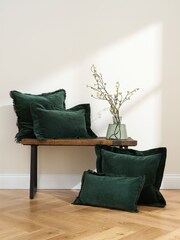 Truly Emerald Fringe Lombard Cushion Cover - Image 1 of 2