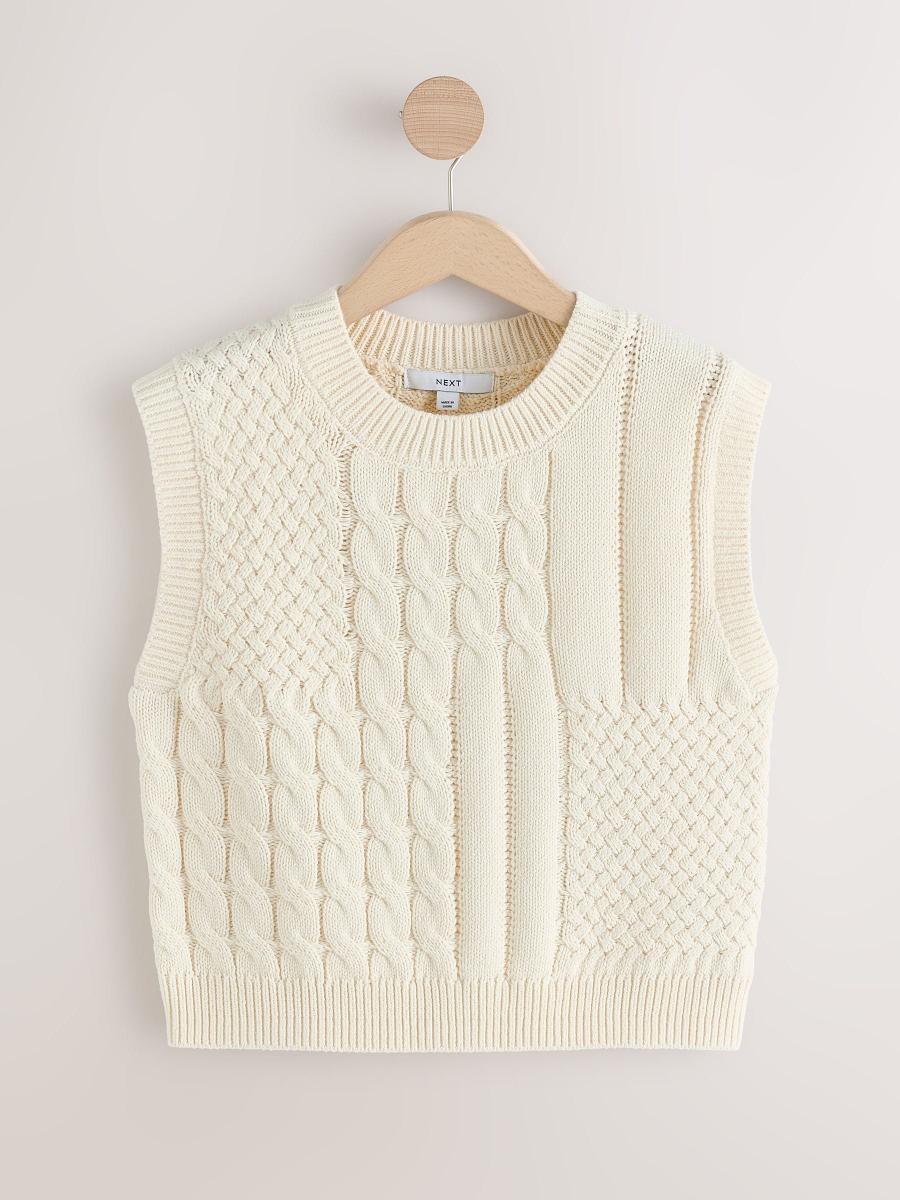 Buy Ecru Cable Knit Tank from Next USA