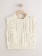 Ecru - Tank i kabelstrikk - Bilde 1 av 3