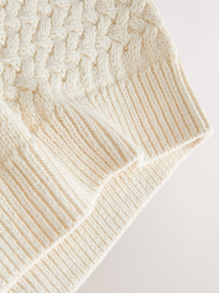 Ecru - Tank i kabelstrikk - Bilde 3 av 3