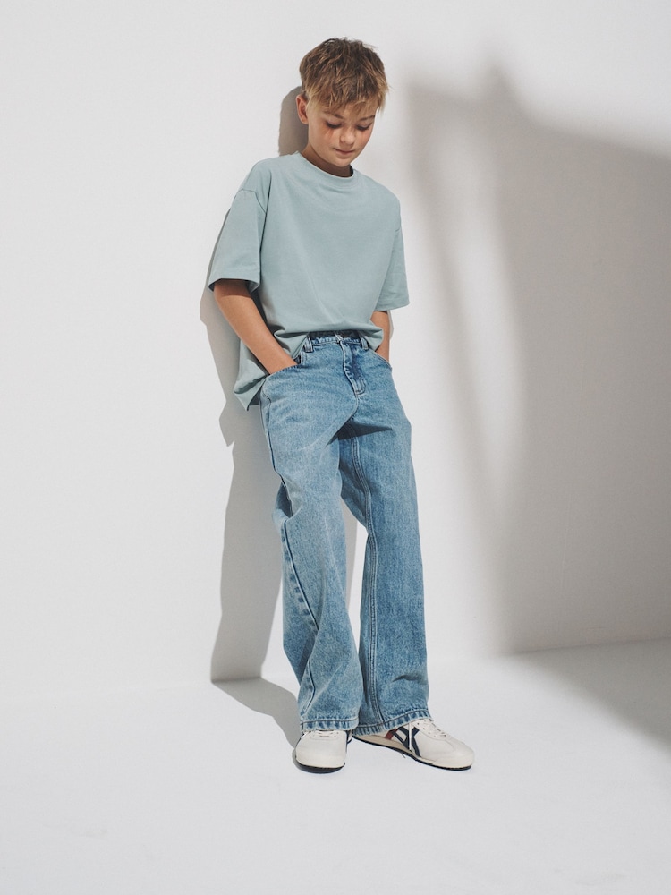 כחול מיד/כהה - The Set מארז של 2 זוגות מכנסי ג'ינס בגזרה ישרה - תמונה 1 מתוך 6