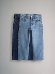 כחול מיד/כהה - The Set מארז של 2 זוגות מכנסי ג'ינס בגזרה ישרה - תמונה 2 מתוך 6